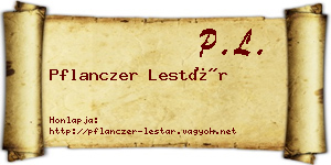 Pflanczer Lestár névjegykártya